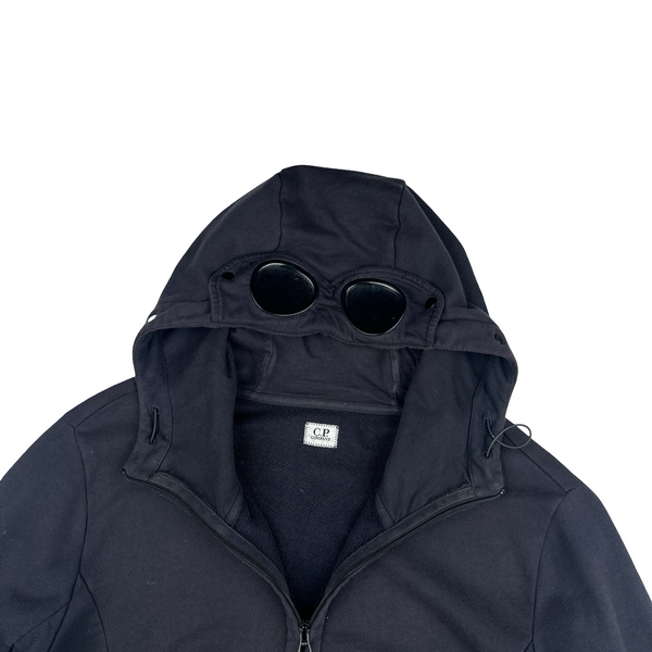 CP Company Navy Goggle Cotton Zip Up Hoodie - XXL