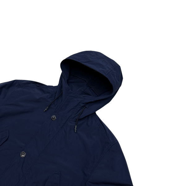 Stone Island 2018 Navy Blue Micro Reps Parka Jacket - Medium