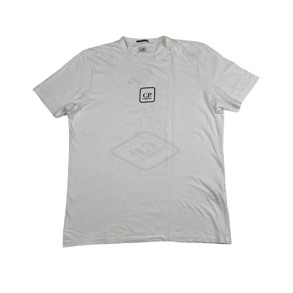CP Company Graphic Spellout White T Shirt - XL