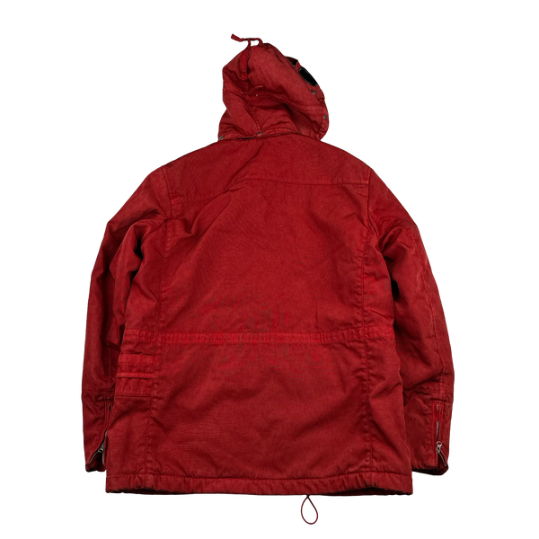 CP Company Red Frosted Quilted Goggle Jacket - XL