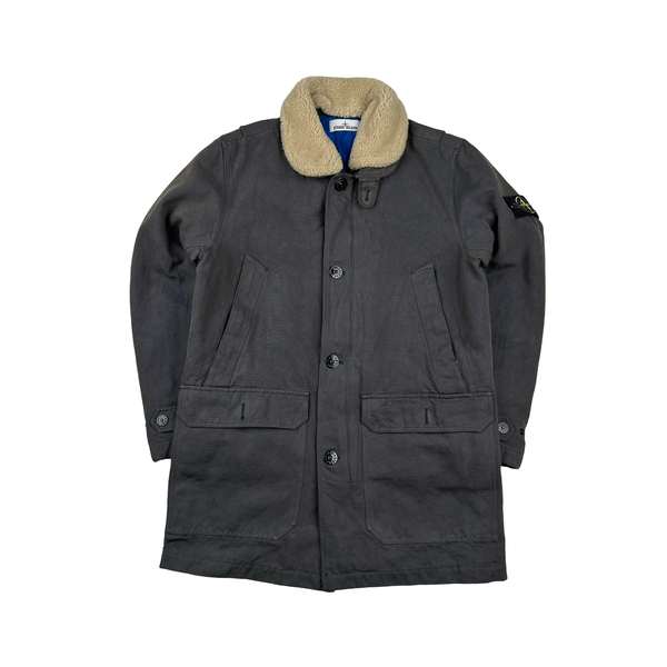 Stone Island 2015 Panama HT Dark Grey Trench Coat - Large