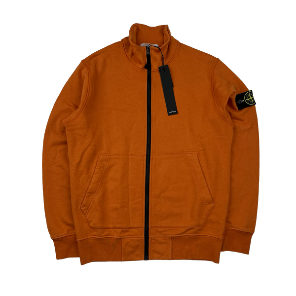 Stone Island 2023 Orange Cotton Zipped Track Jacket - Medium