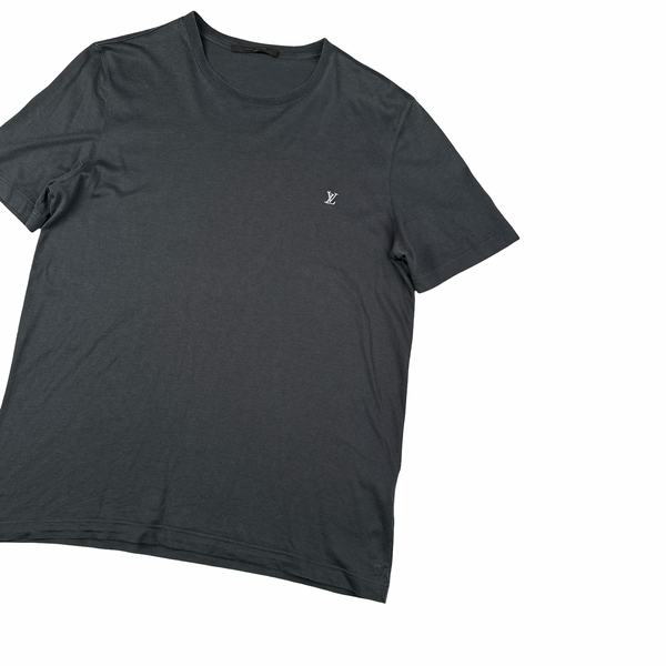 Louis Vuitton Grey Emblem Cotton T Shirt - Large