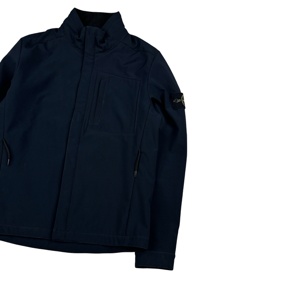 Stone Island 2016 Navy Fleece Lined Soft Shell R Jacket - Medium