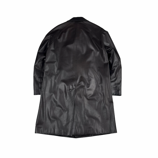 Louis Vuitton Vintage Leather Cashmere Liner Coat - Small