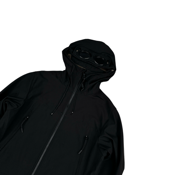 CP Company Black Soft Shell Goggle Jacket - Medium