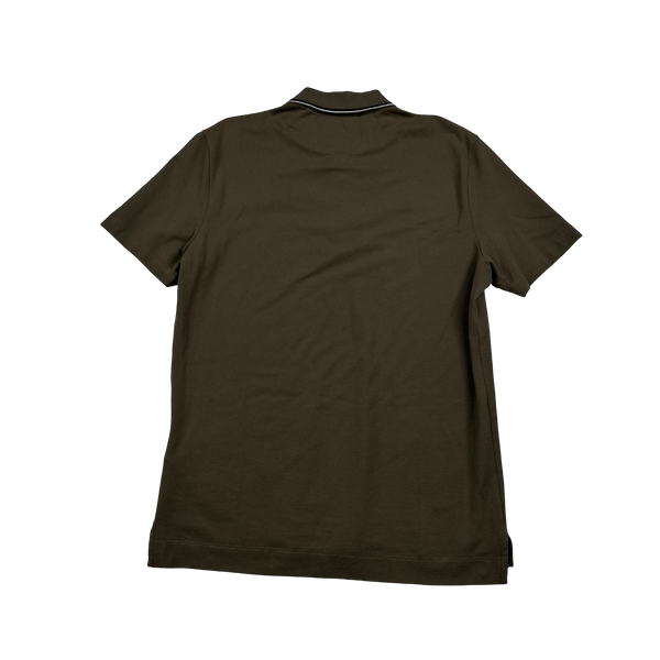 CP Company Khaki Cotton Short Sleeve Polo - Medium