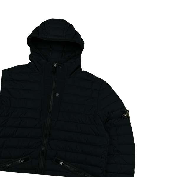 Stone Island 2019 Black Loom Woven Down Puffer Jacket - XL