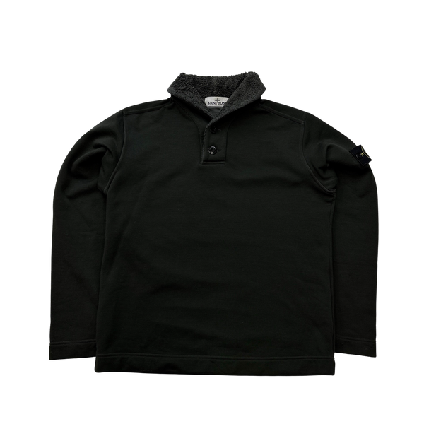 Stone Island 2012 Charcoal Fleece Collar Pullover Jumper Large Mat s Island