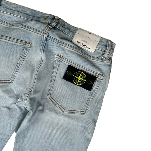 Stone Island 2017 Light Wash Slim Fit Denim Jeans - Small