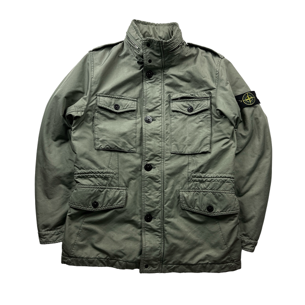 Stone Island Olive Green David TC Quilted Jacket - Large