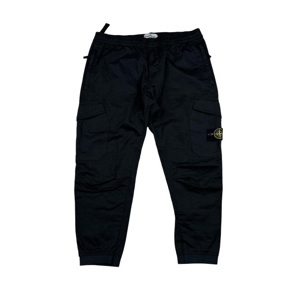 Stone Island 2020 Re T Black Cargo Trousers - 38"