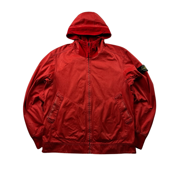 Stone Island Red David Jersey TC Hooded Jacket - XL