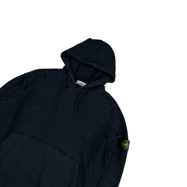 Stone Island Black Cotton Pullover Hoodie - XL