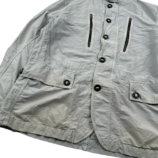 Stone Island 2010 Ice Blue Poly Cotton Field Jacket - XL