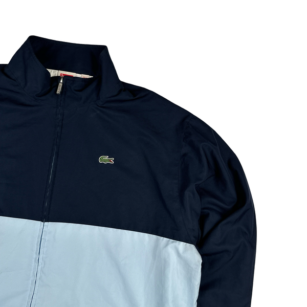 Supreme X Lacoste Baby Blue Colour Block Spellout Tracksuit Set - XL