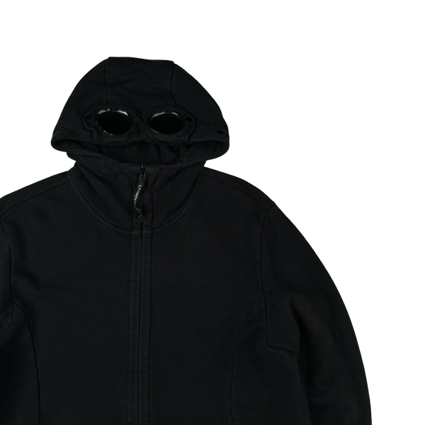 CP Company Black Spellout Pullover Goggle Hoodie - XL
