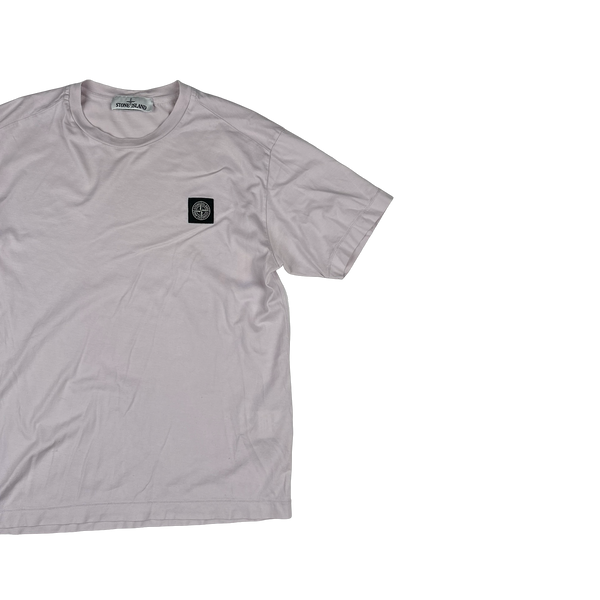 Stone Island 2022 Light Pink Cotton T Shirt - Small