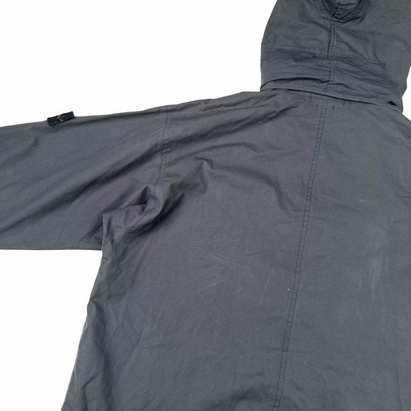 Stone Island 2004 Grey Cotton Long Jacket - Large