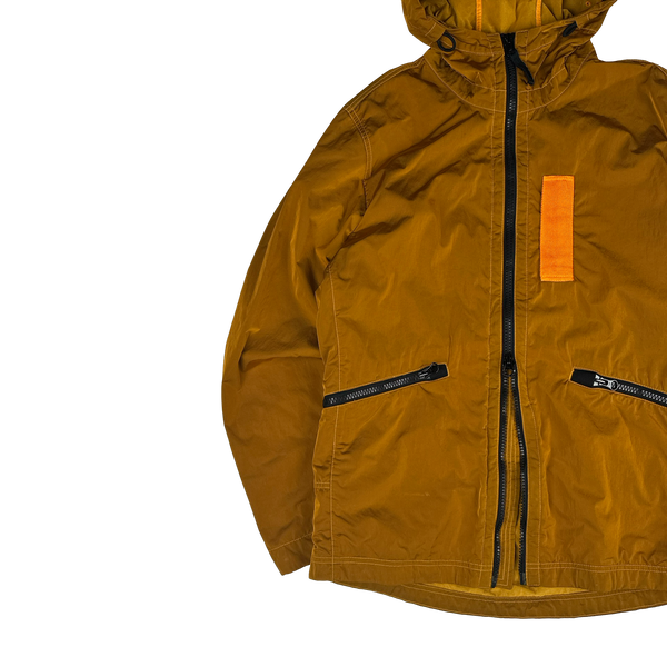 Stone Island 2017 Orange Nylon Metal Flock Hooded Jacket - Large