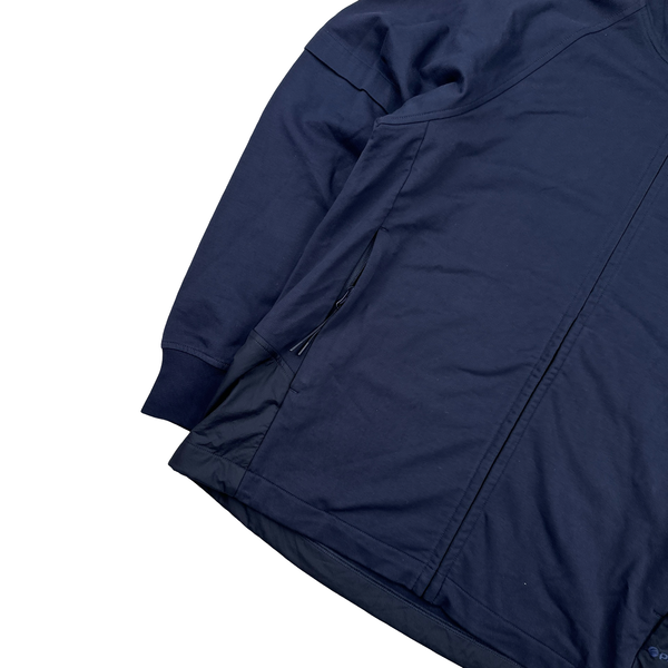 CP Company Navy Pertex Metropolis Zip Up Hoodie - Large