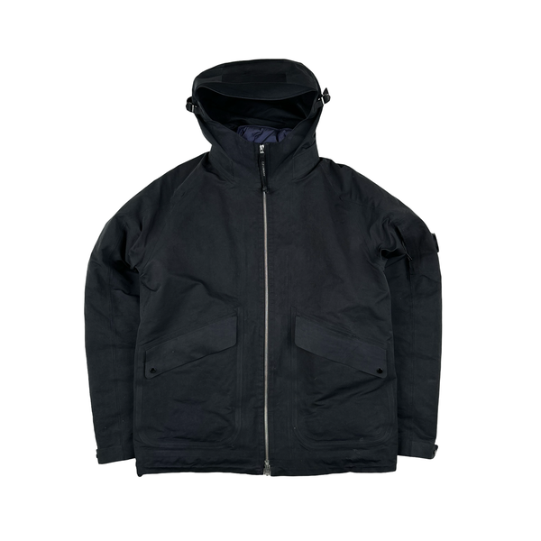 CP Company Navy Vulcan Zip Up Hooded Down Lined Jacket - XL