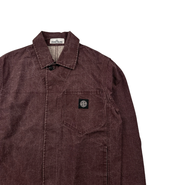 Stone Island 2019 Panama Placcato Denim Jacket - Large