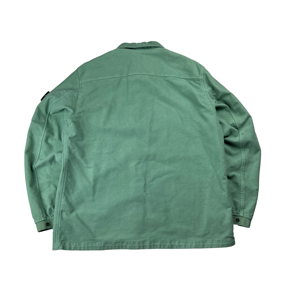 Stone Island 2022 Green Garment-Dyed Moleskin Overshirt - XL