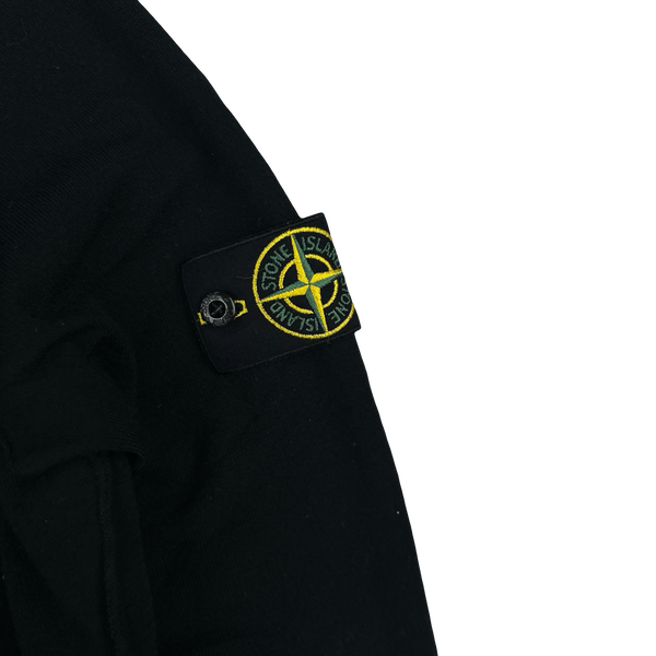 Stone Island 2020 Black Merino Wool Buttoned Shirt Jumper - Large