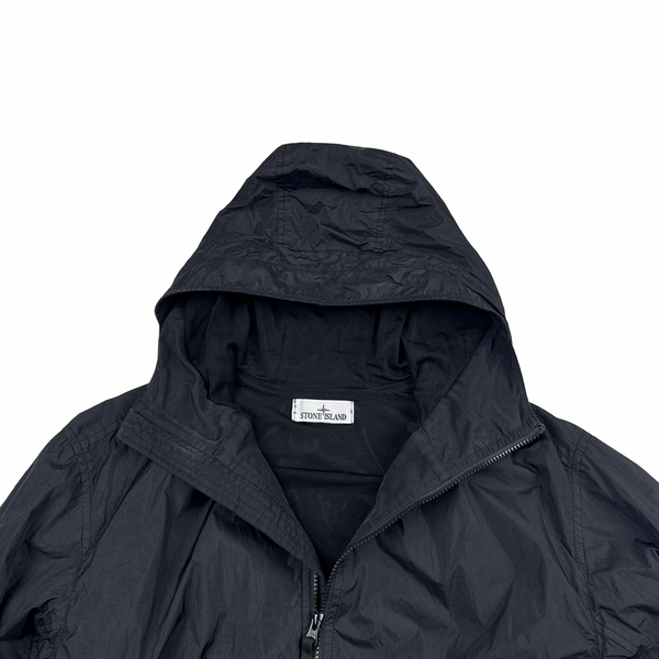 Stone Island 2023 Black Garment Dyed Crinkle Reps Jacket - Large