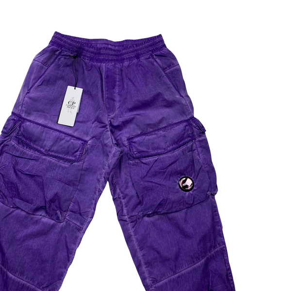 CP Company x Palace Purple Nylon Cargo Trousers - Small