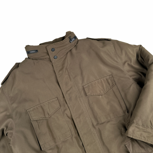CP Company 1998 Brown Multi Pocket Nylon Blend Jacket - Large