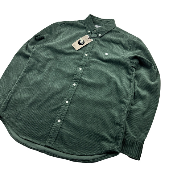 Carhartt WIP Green Corduroy Buttoned Overshirt - Medium