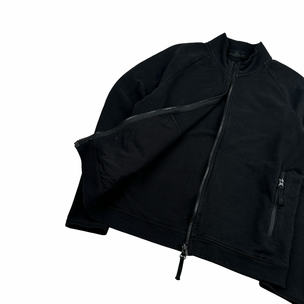 Stone Island 2017 Black Ghost Cotton Zip Up Jumper - Small