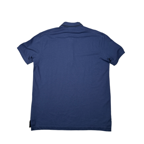 Stone Island 2009 Blue Cotton Spellout Polo Shirt - XXL