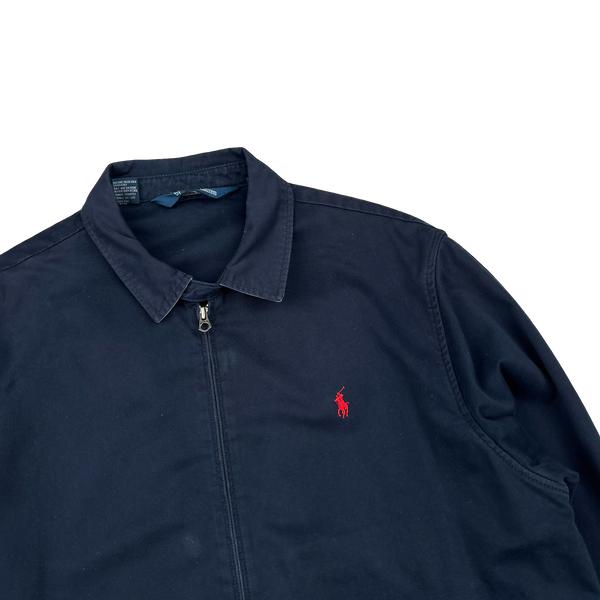 Ralph Lauren Navy Harrington Zipped Jacket - XL