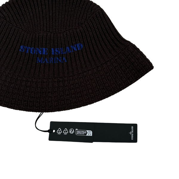 Stone Island Marina Brown Knitted Bucket Hat