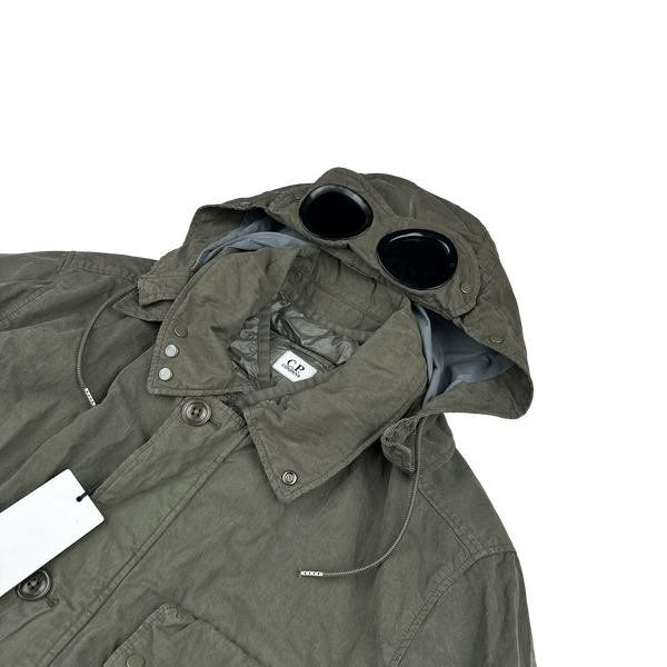 CP Company 50 Fili Down Filled Khaki Goggle Jacket - Medium