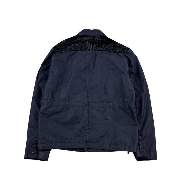 CP Company 50 Fili Tr-P Navy Buttoned Kan D Panel Shirt - Medium