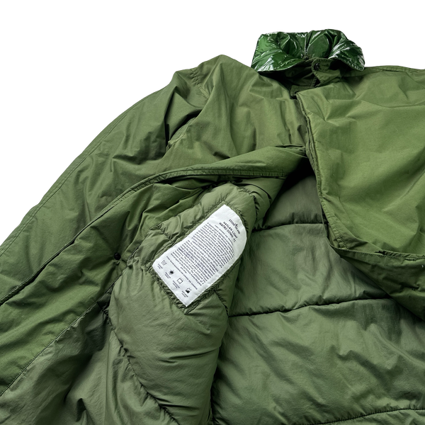 Stone Island 2022 Green Naslan Light Watro Down TC Long Jacket - XL
