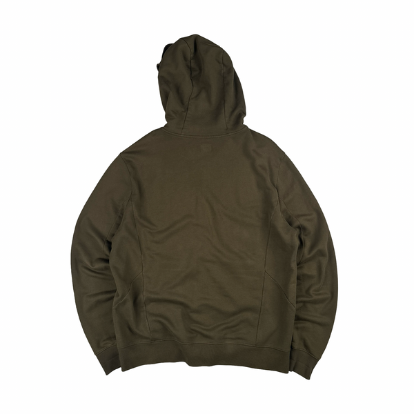 CP Company Khaki Cotton Goggle Hoodie - XXL