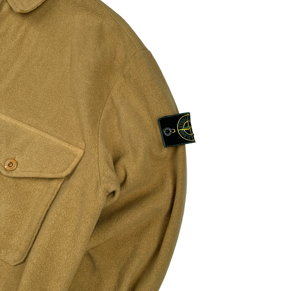 Stone Island 1997 Saddle Brown Vintage Wool Overshirt - XL