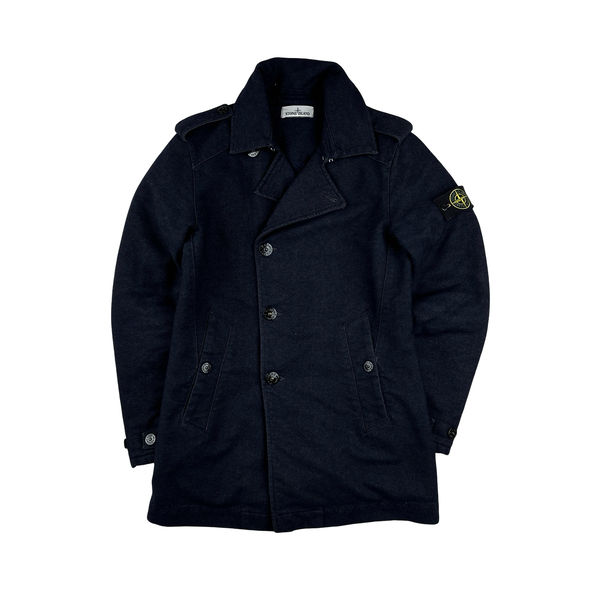 Stone Island Saia Doppia Faccia Wool Long Winter Jacket - Small