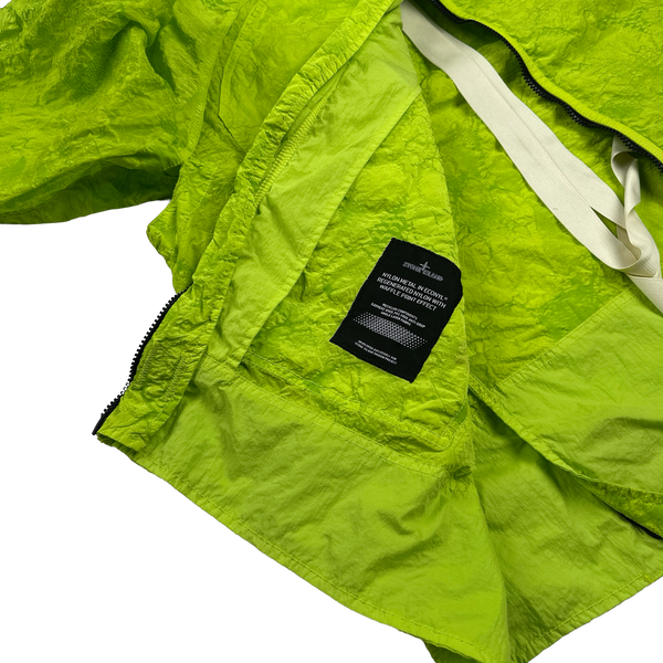 Stone Island Shadow Project 2022 Green Waffle Print Econyl Nylon Metal Jacket - XXL