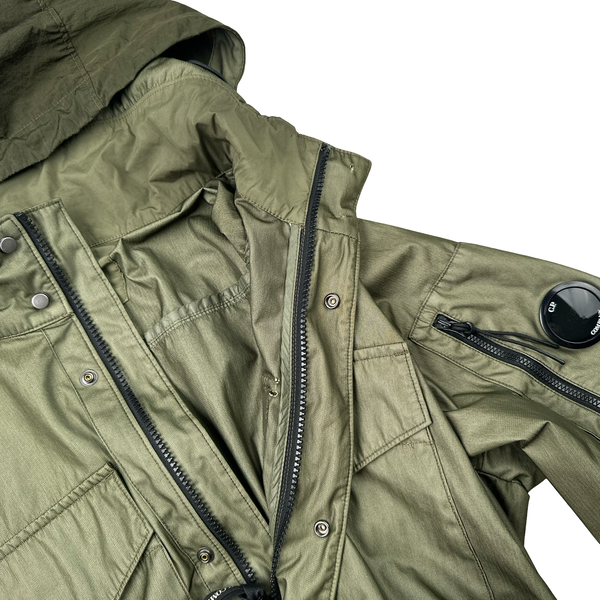 CP Company Dyed Bi Mesh Green Jacket -  Medium