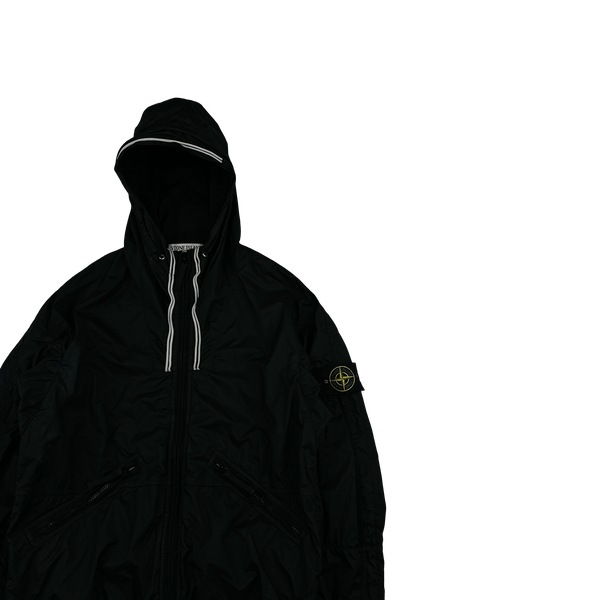 Stone Island 2011 Black Membrana TC Hooded Rain Jacket - Medium