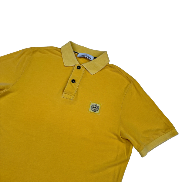 Stone Island 2017 Yellow Polo Shirt - Medium