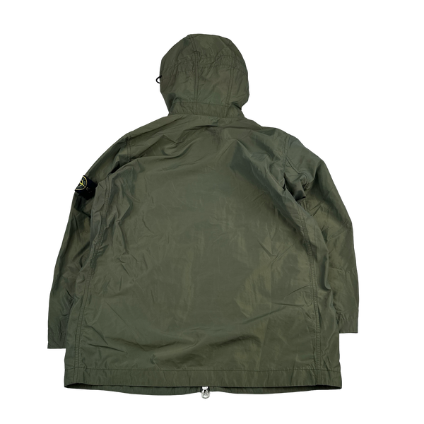 Stone Island 2021 Khaki Micro Reps Parka Jacket - Large