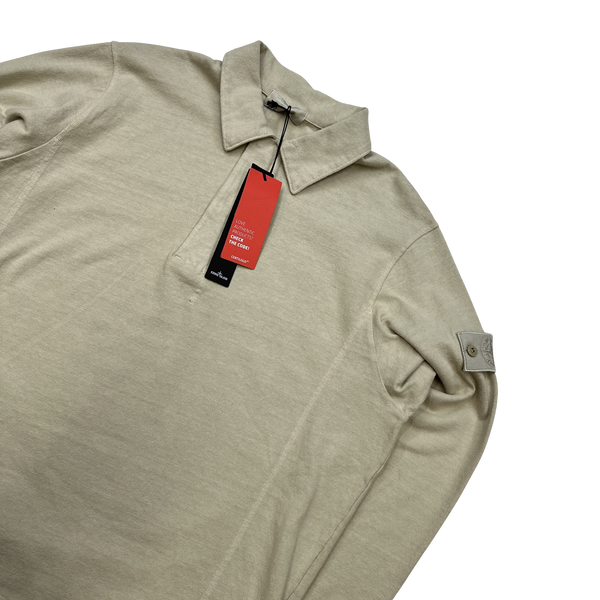 Stone Island 2023 Beige Ghost Long Sleeve Polo Jumper - XL