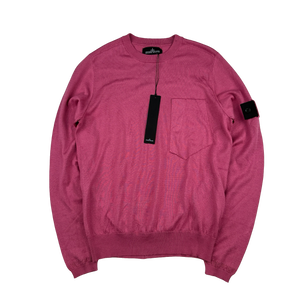 Stone Island 2018 Pink Shadow Project Knitted Crewneck - Medium